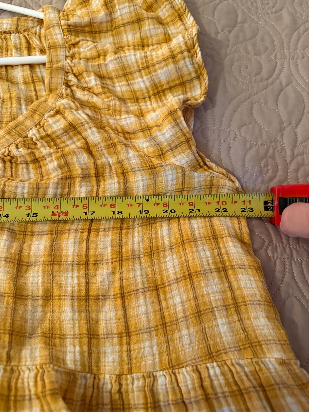 Old Navy Yellow Plaid Sundress All Cotton! (XXL) - Picture 8 of 9